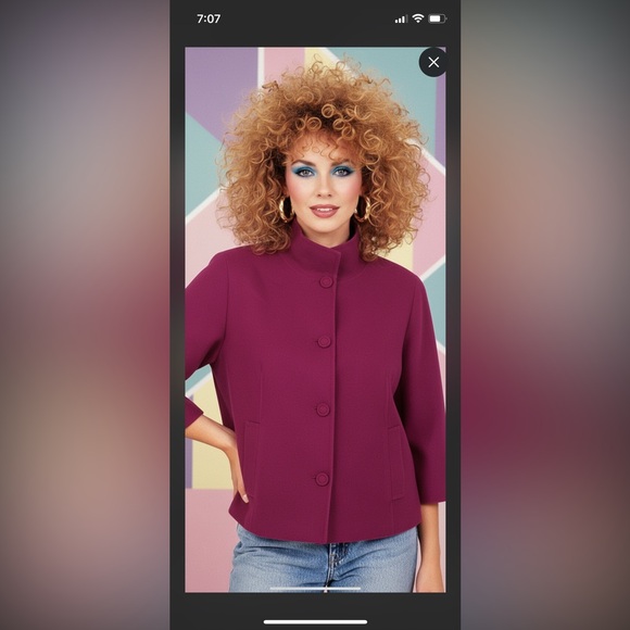 vintage style button up wool jacket
Need to down size my closet - Picture 1 of 6